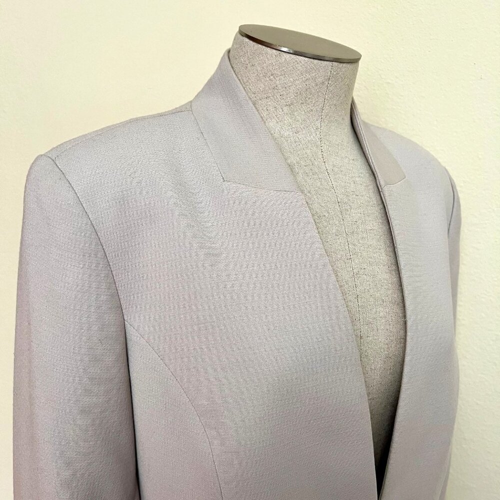 H&M Long Sleeve Light Beige Taupe Cropped Blazer Size 12 - Picture 4 of 10